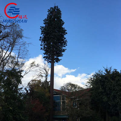 Tour de télécom de camouflage de micro-onde de Q345b, fausse tour galvanisée de cellules d'arbre