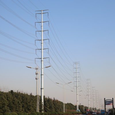 l'immersion chaude a galvanisé le poteau en acier tubulaire électrique octogonal de poteau d'utilité en métal de poteau