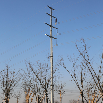 l'immersion chaude a galvanisé le poteau en acier tubulaire électrique octogonal de poteau d'utilité en métal de poteau