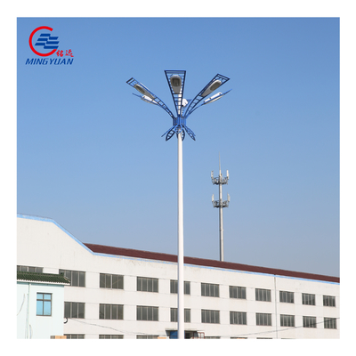 le réverbère solaire de haut mât de 15-55m Q235b a galvanisé Polonais avec le système de levage automatique