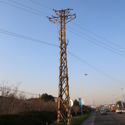 Ligne de transmission 220kv galvanisée par angle tours, tour 10m électrique à haute tension