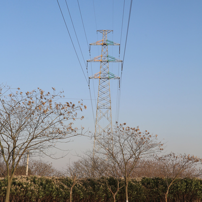 Puissance à haute tension Q235b de tension élevée d'angle de tour électrique de transmission de norme ANSI