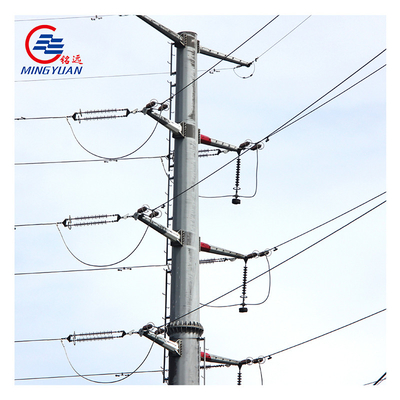 Puissance de l'électricité Polonais tubulaire en acier pour la ligne de transmission et de distribution