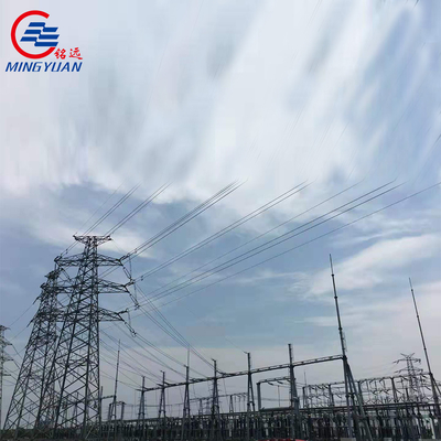 Tension élevée Q460 de transmission de la puissance 550kV d'angle électrique aérien à haute tension de trellis