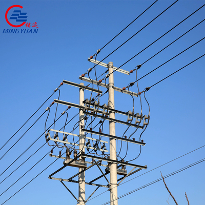 Tension élevée Q460 de transmission de la puissance 550kV d'angle électrique aérien à haute tension de trellis