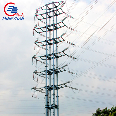 Les lignes de transmission à haute tension d'Electric Power Q355B ont galvanisé le trellis en acier Polonais