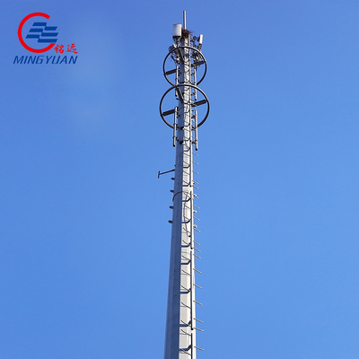 GR65 SS400 a galvanisé l'angle en acier de télécommunication domine tubulaire polygonal octogonal