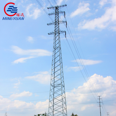 Ligne aérienne HDG de service Polonais en acier pour la distribution polygonale 220kV en métal de Multisided