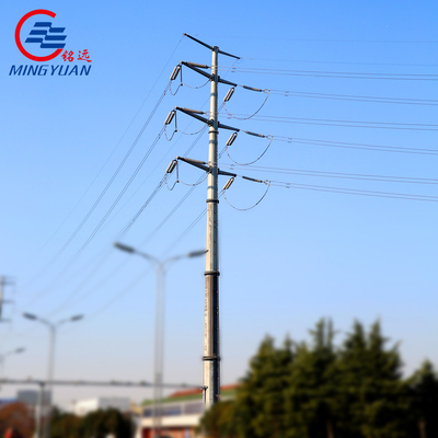 110 Kv Monopole Tour de transmission électrique Acier hexagonal galvanisé