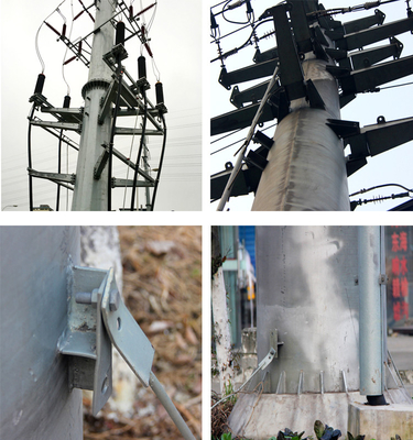 110 Kv Monopole Tour de transmission électrique Acier hexagonal galvanisé